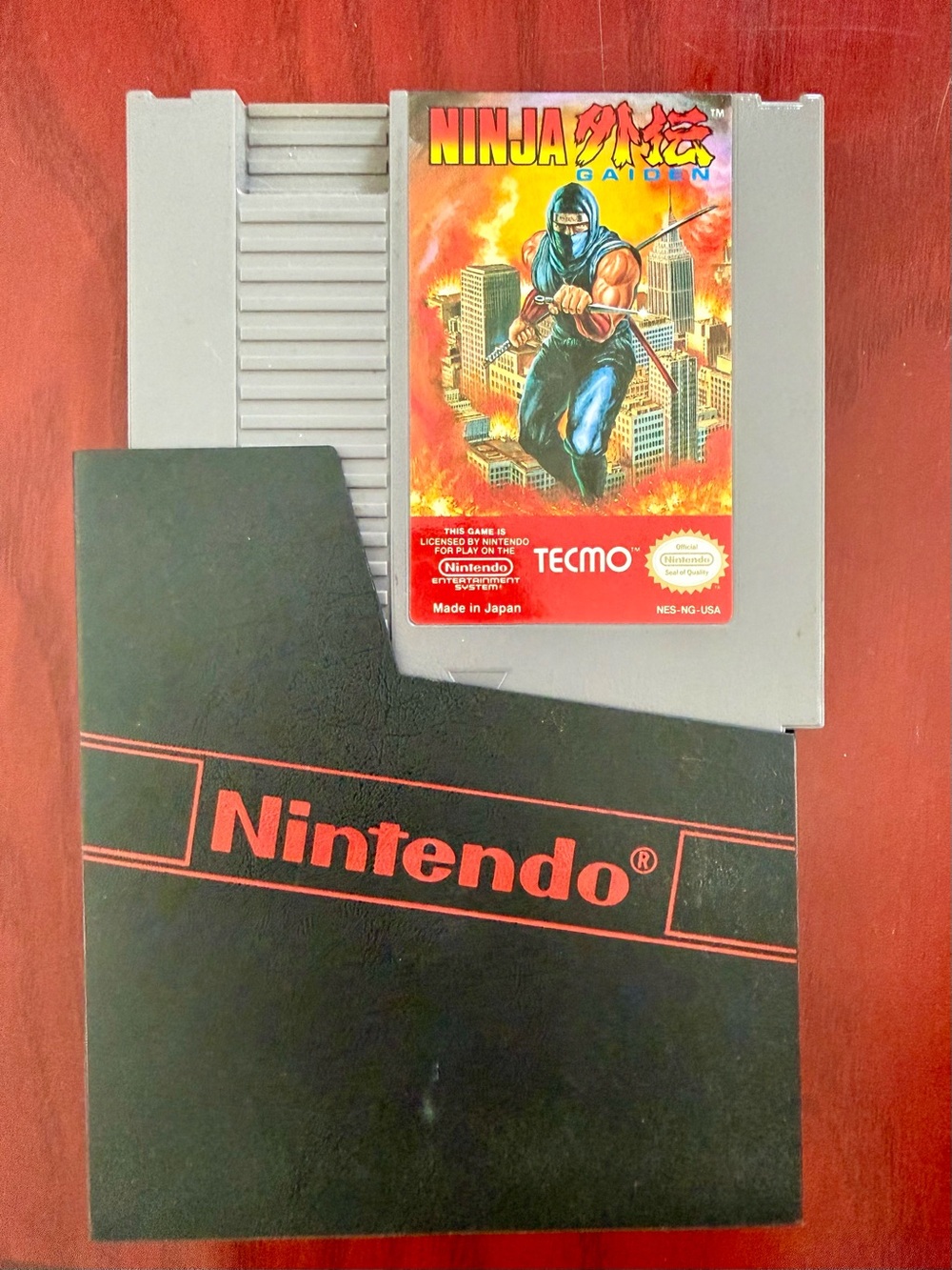 Ninja Gaiden video game cartridge for the Nintendo Entertainment System (NES)